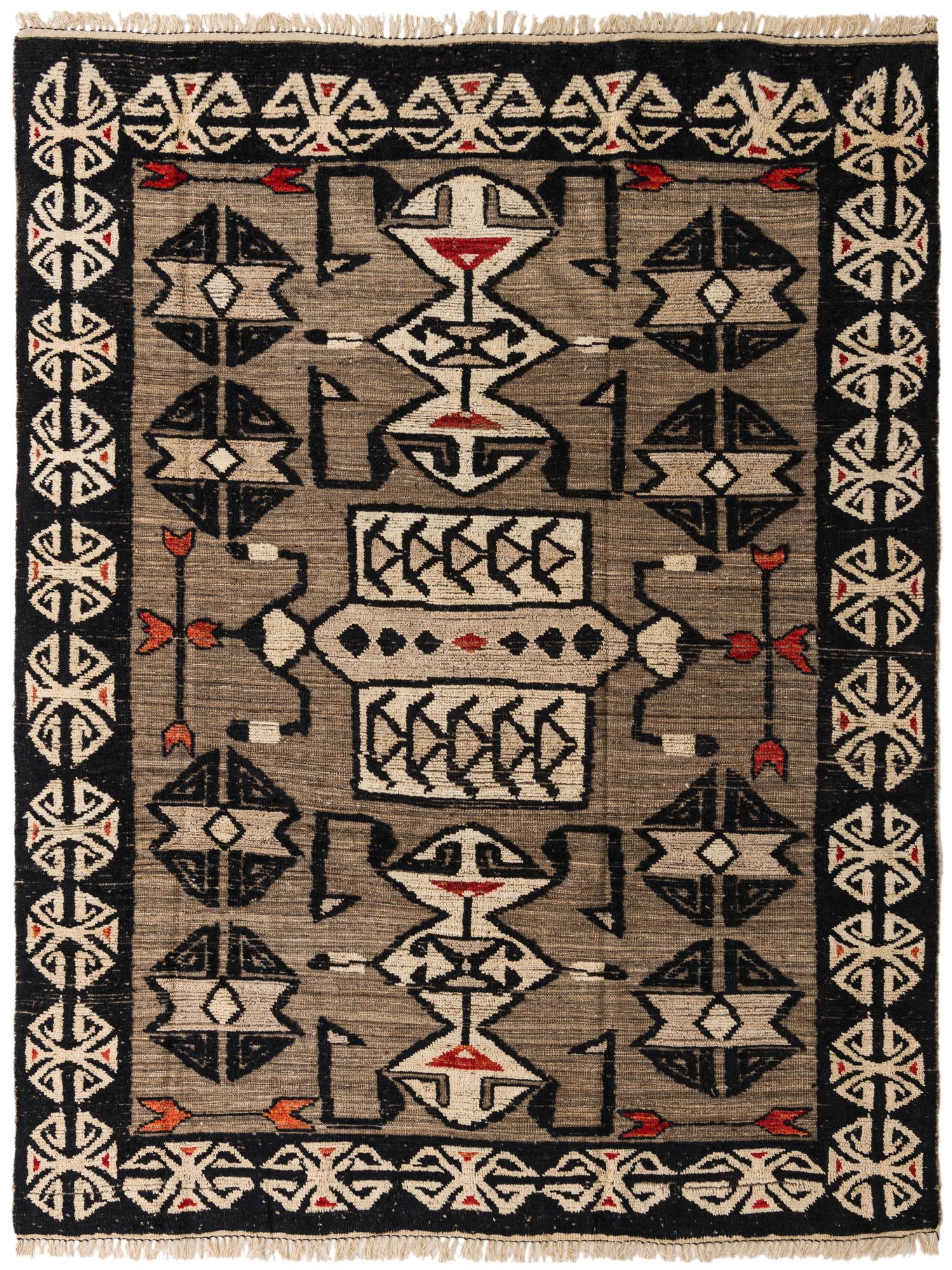 8' x 10' 4 Hand Knotted Darya Wool Rug