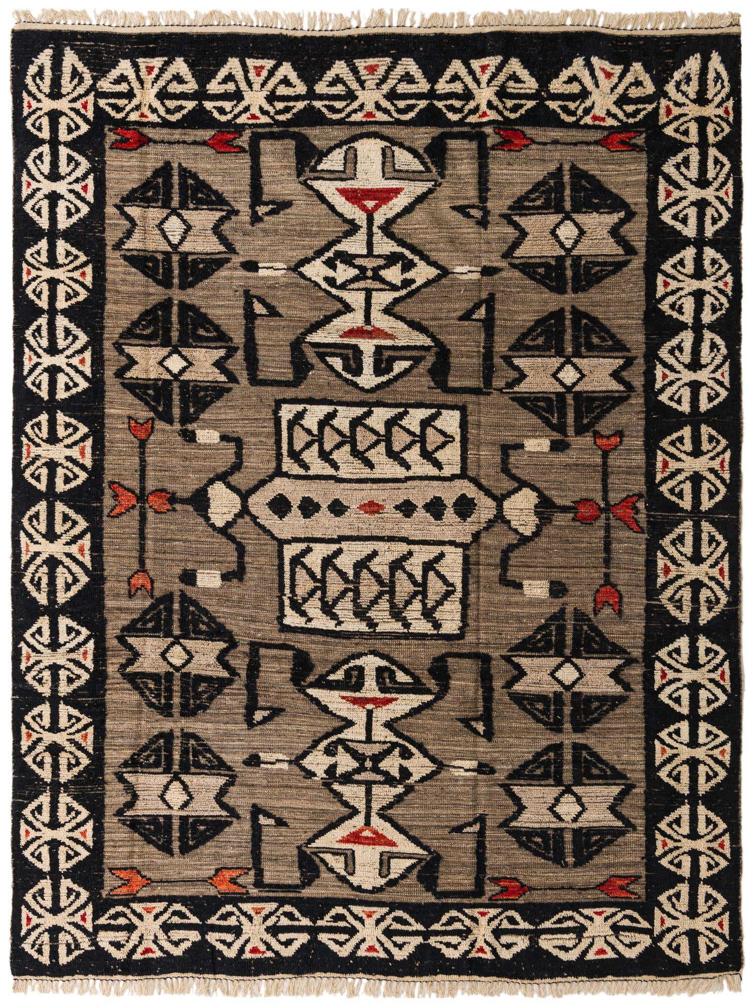 8' x 10' 4 Hand Knotted Darya Wool Rug
