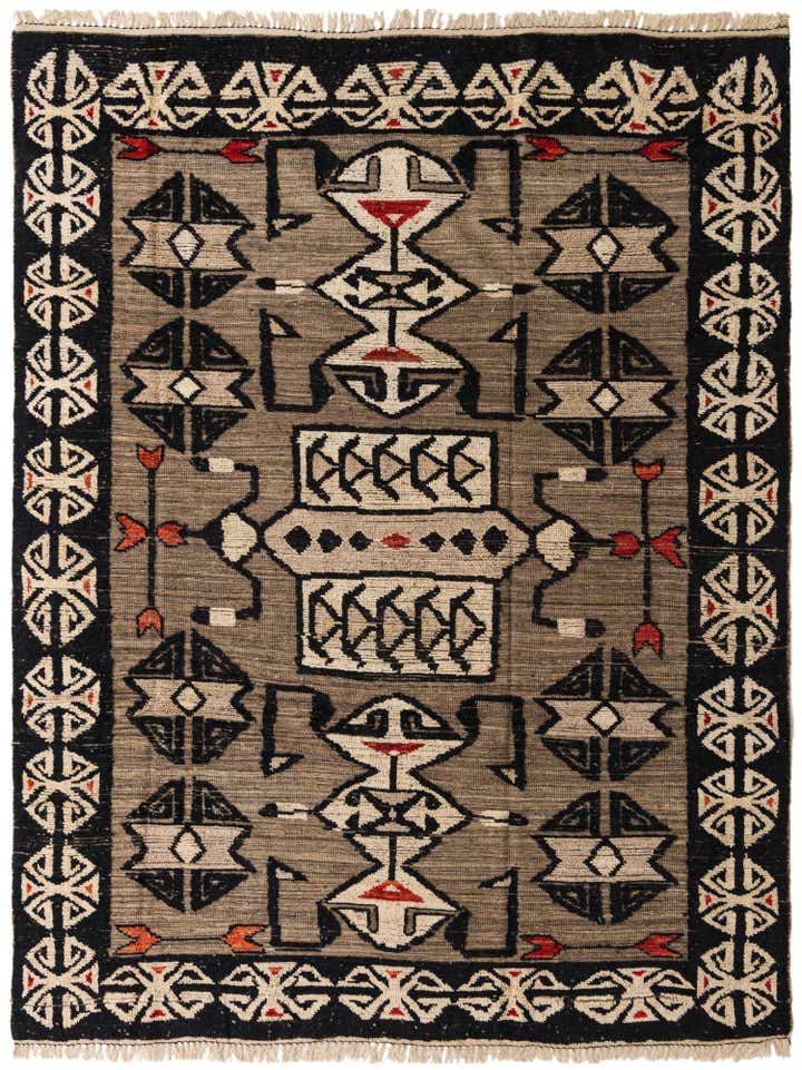 8' x 10' 4 Hand Knotted Darya Wool Rug
