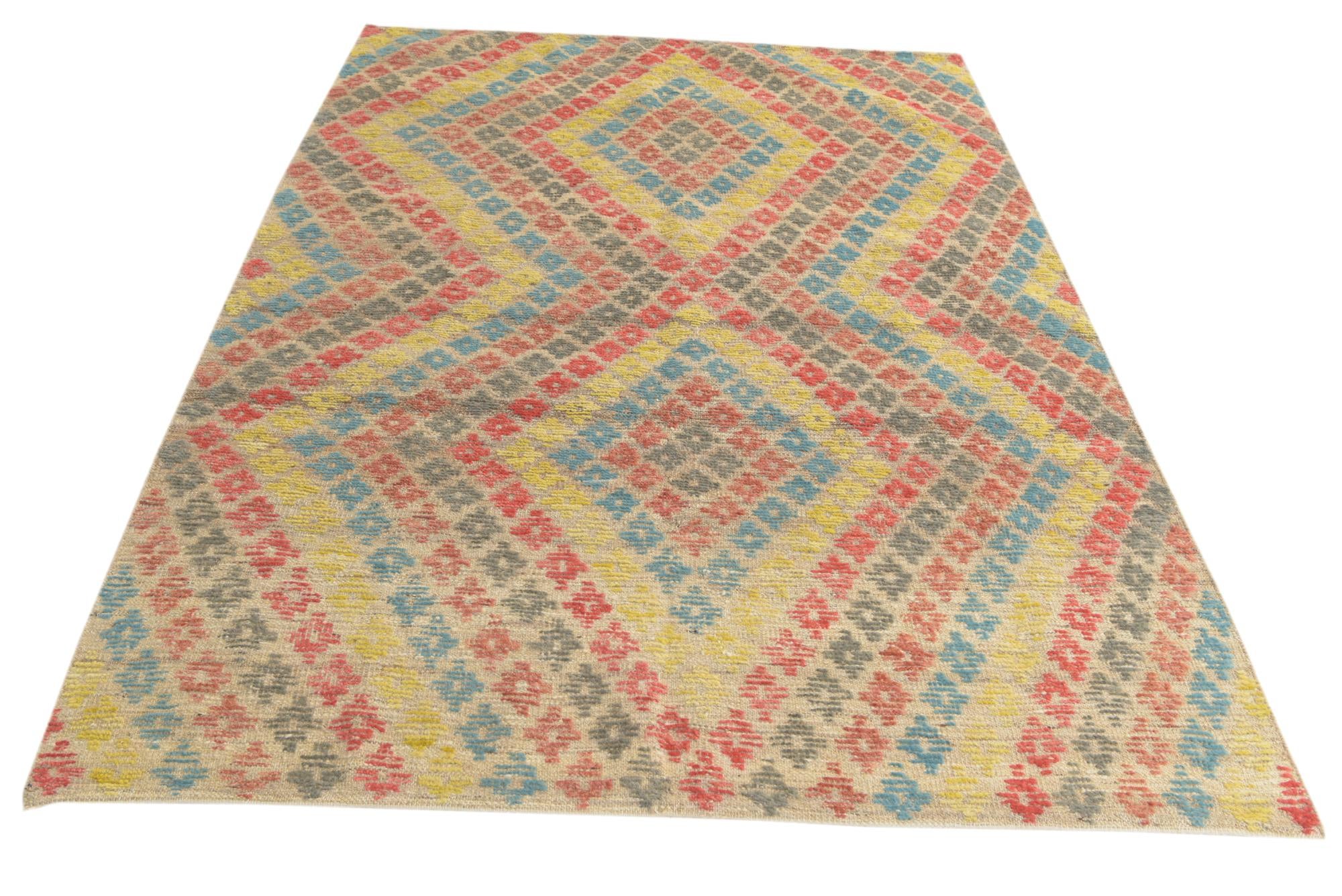 5' 9 x 8' 4 Hand Knotted Darya Wool Rug