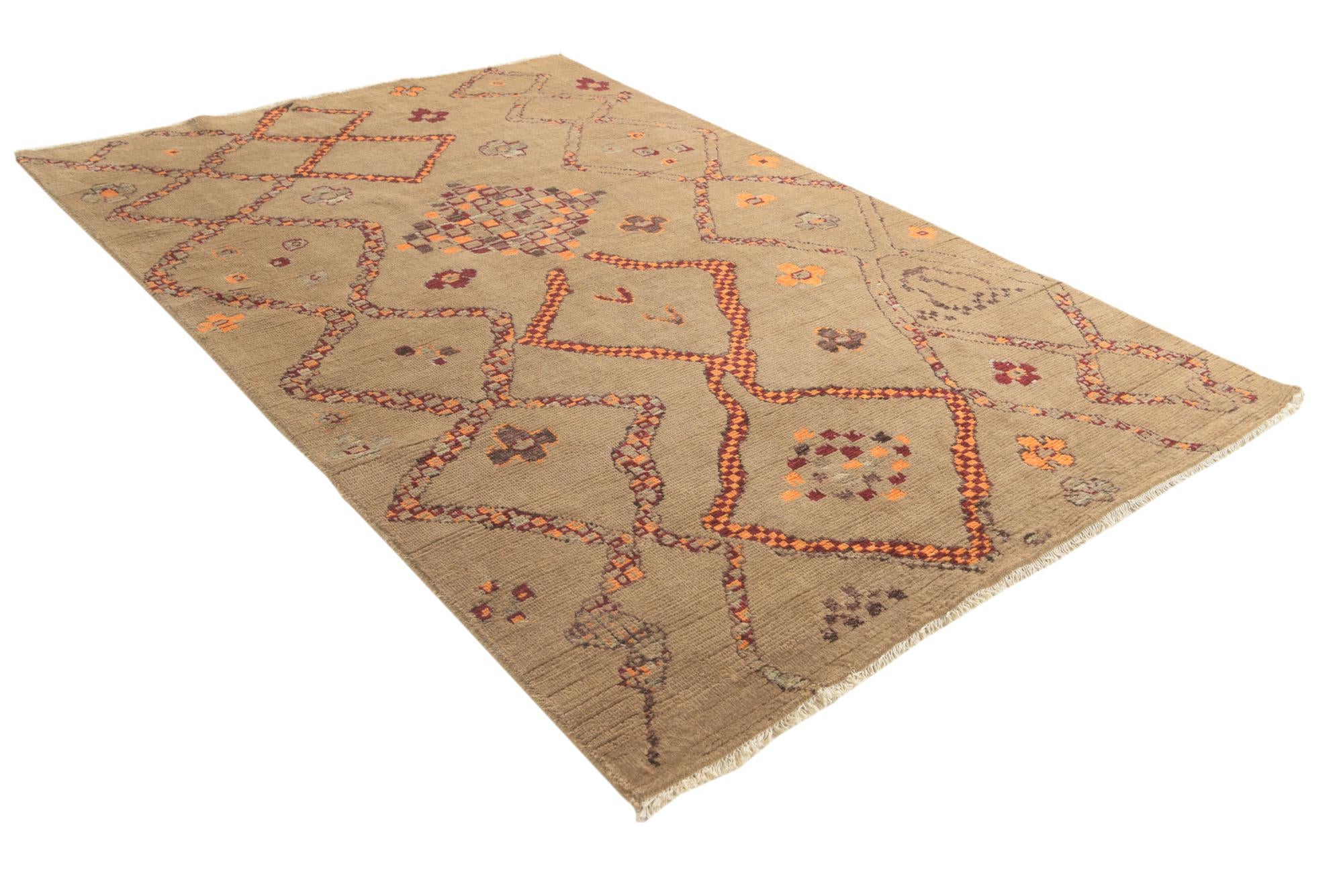 6' 2 x 9' 2 Hand Knotted Darya Wool Rug