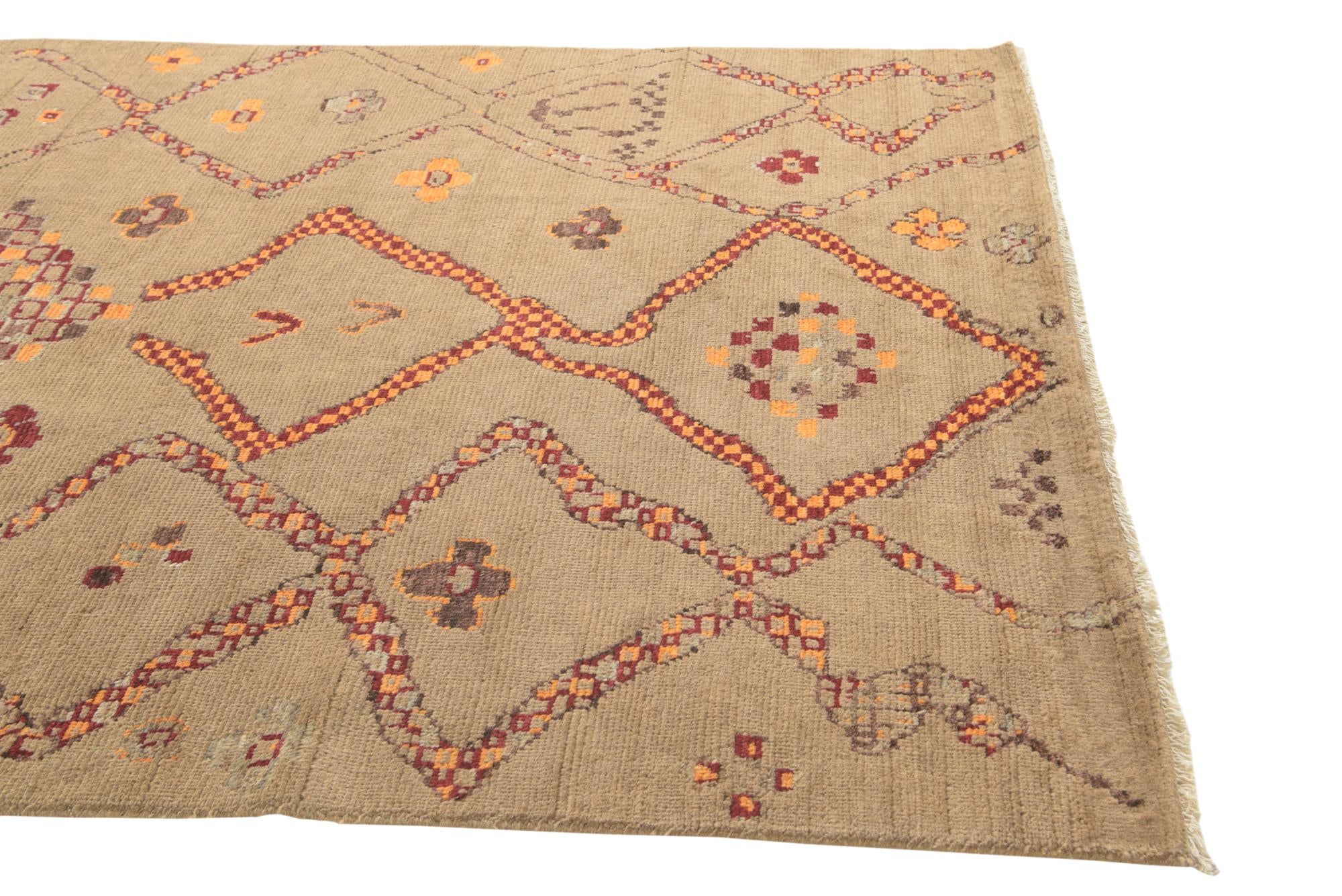 6' 2 x 9' 2 Hand Knotted Darya Wool Rug