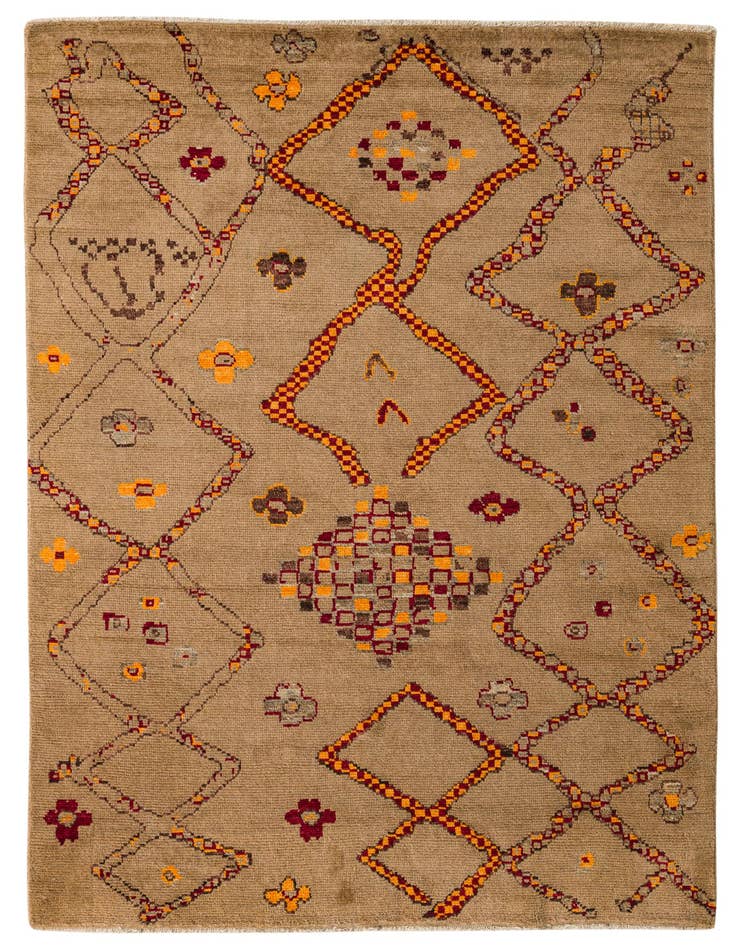 Detail image of 6' 2 x 9' 2 Hand Knotted Darya Wool Rug