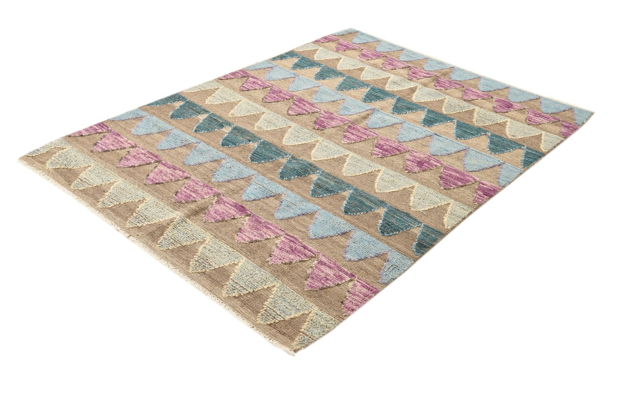 5' x 7' Hand Knotted Darya Wool Rug