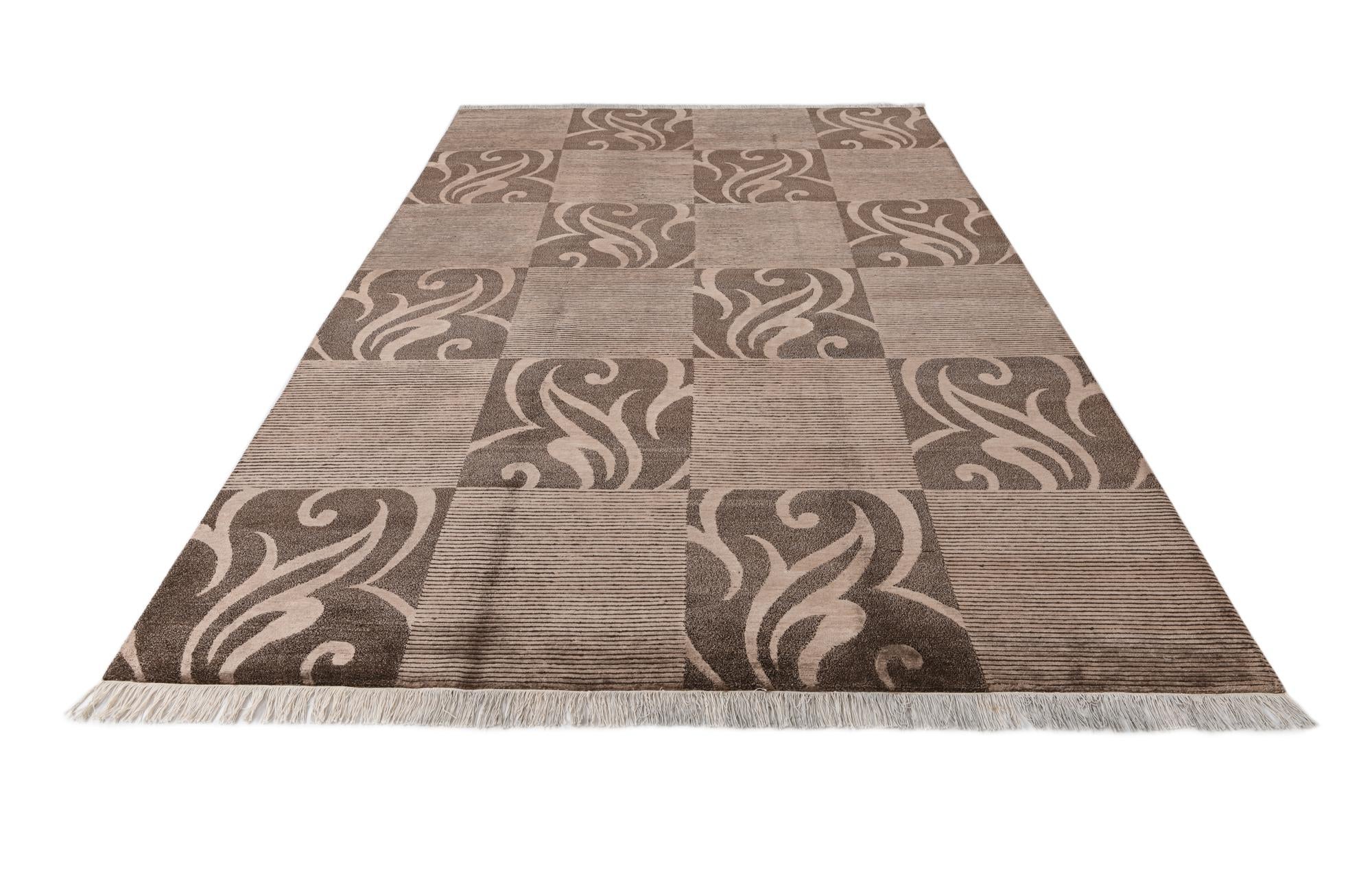 6' 8 x 10' 4 Hand Knotted Darya Wool Rug