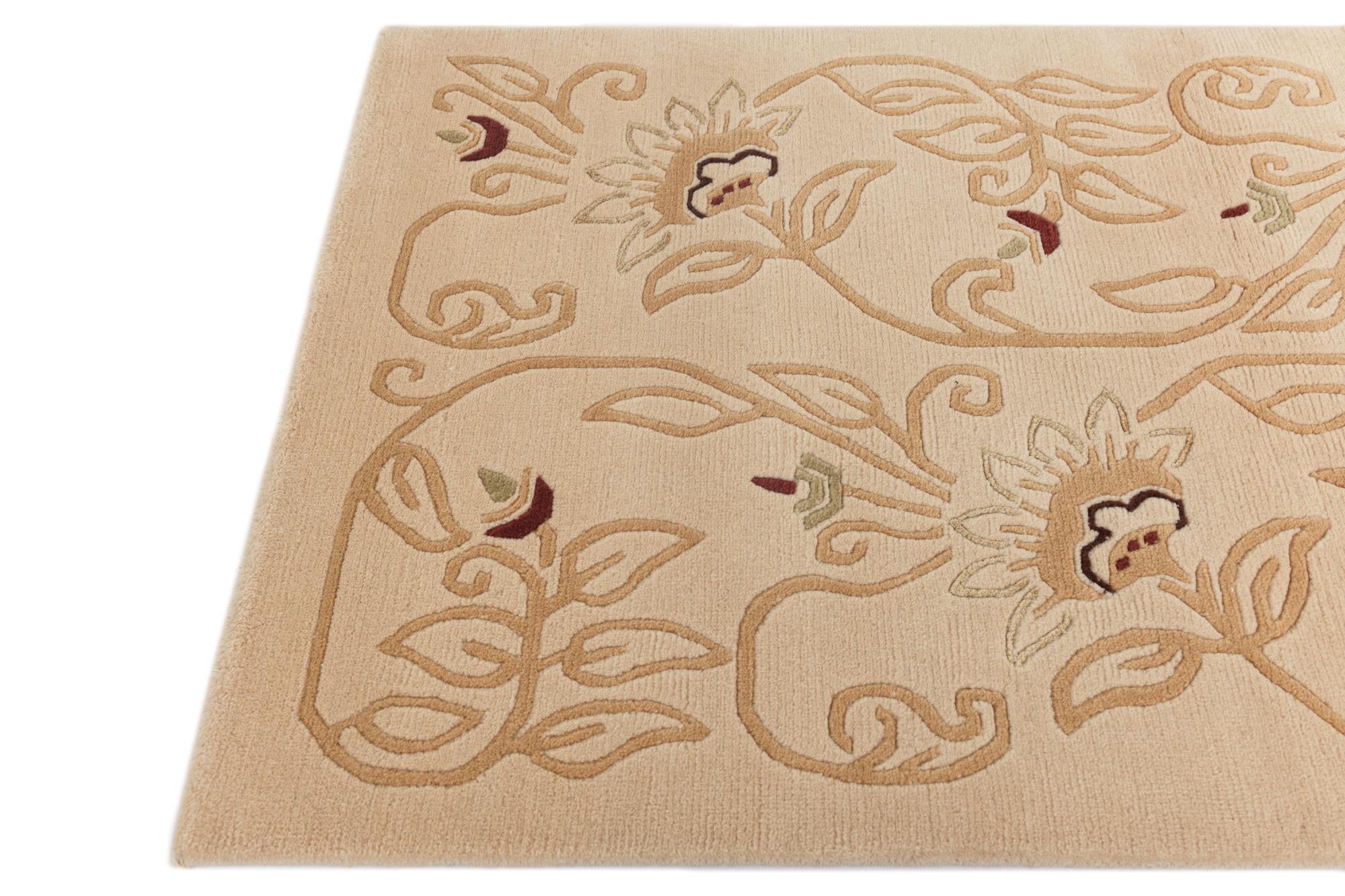 2' 9 x 4' 7 Hand Knotted Darya Wool Rug