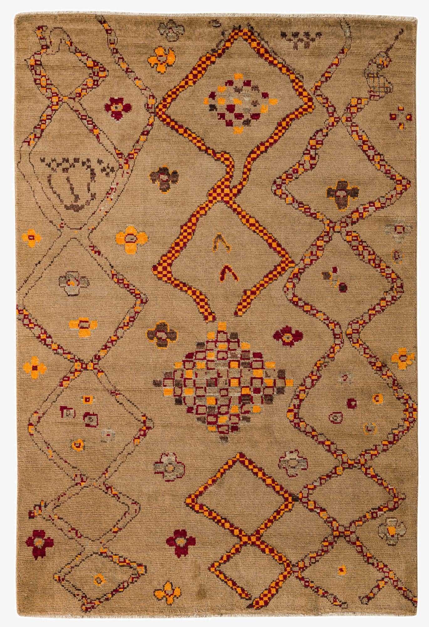 6' 2 x 9' 2  Hand Knotted Darya Wool Rug