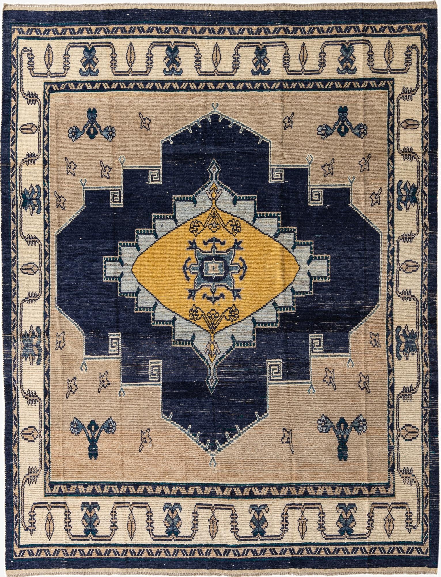 9' 4 x 12' 5  Hand Knotted Darya Wool Rug