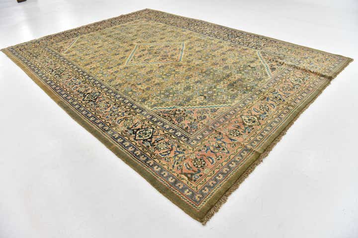 9' 10 x 13' 4 Hand Knotted Farahan Persian Wool Rug