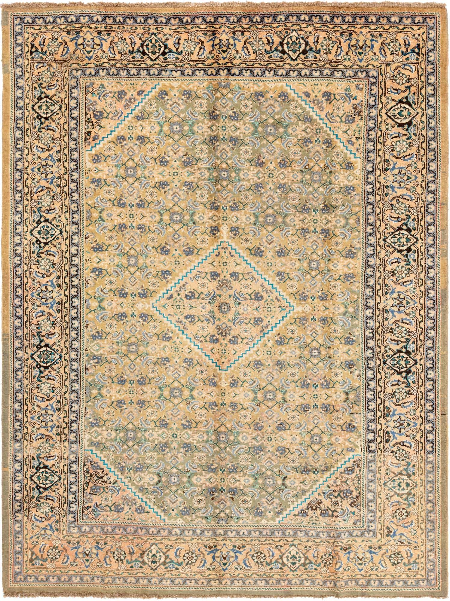9' 10 x 13' 4 Hand Knotted Farahan Persian Wool Rug
