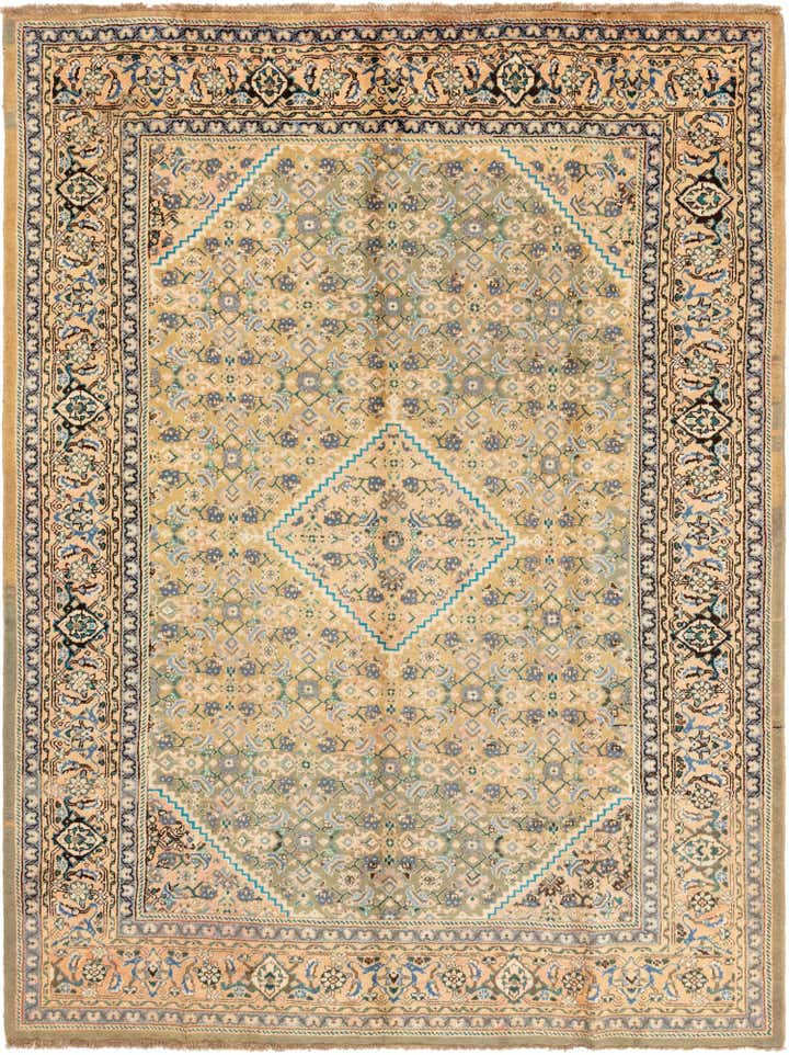 9' 10 x 13' 4 Hand Knotted Farahan Persian Wool Rug