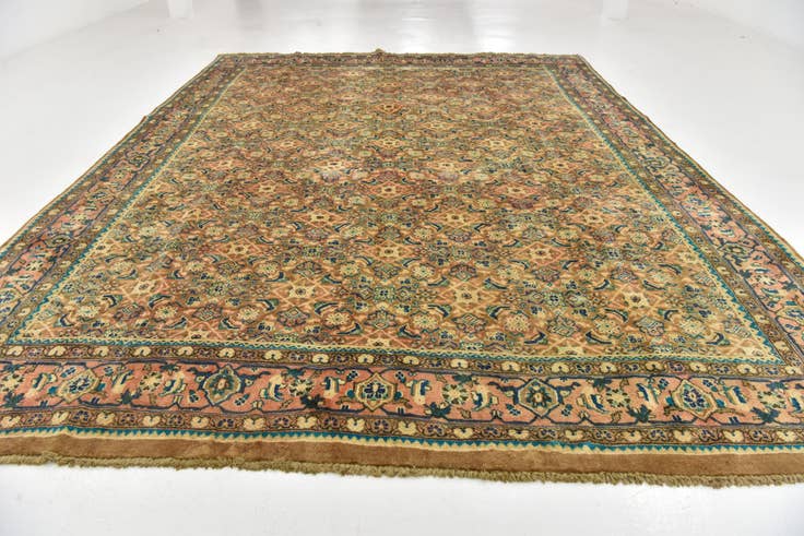 Detail image of 9' 10 x 12' 10 Hand Knotted Farahan Persian Wool Rug