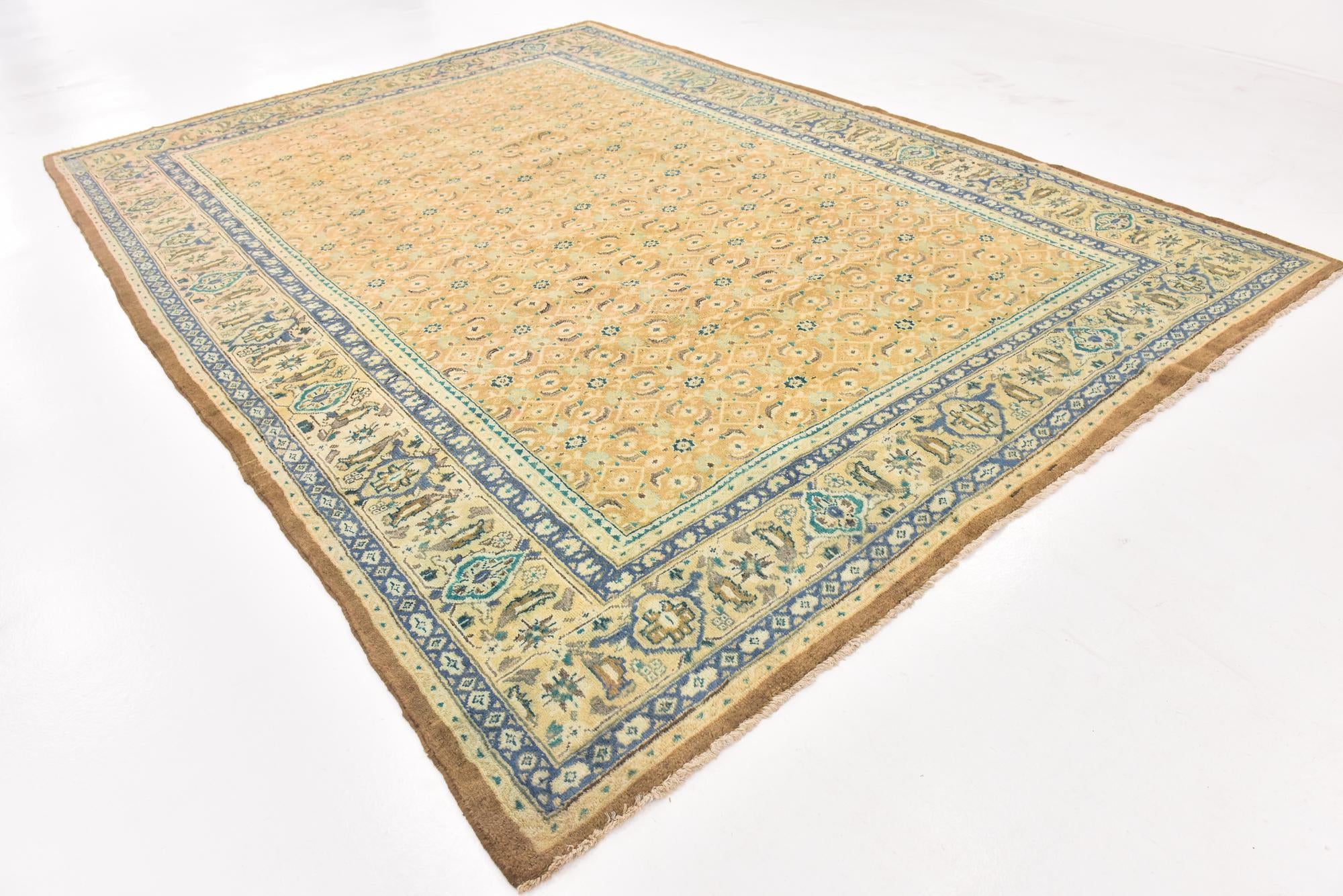 9' 8 x 13' 2 Hand Knotted Farahan Persian Wool Rug
