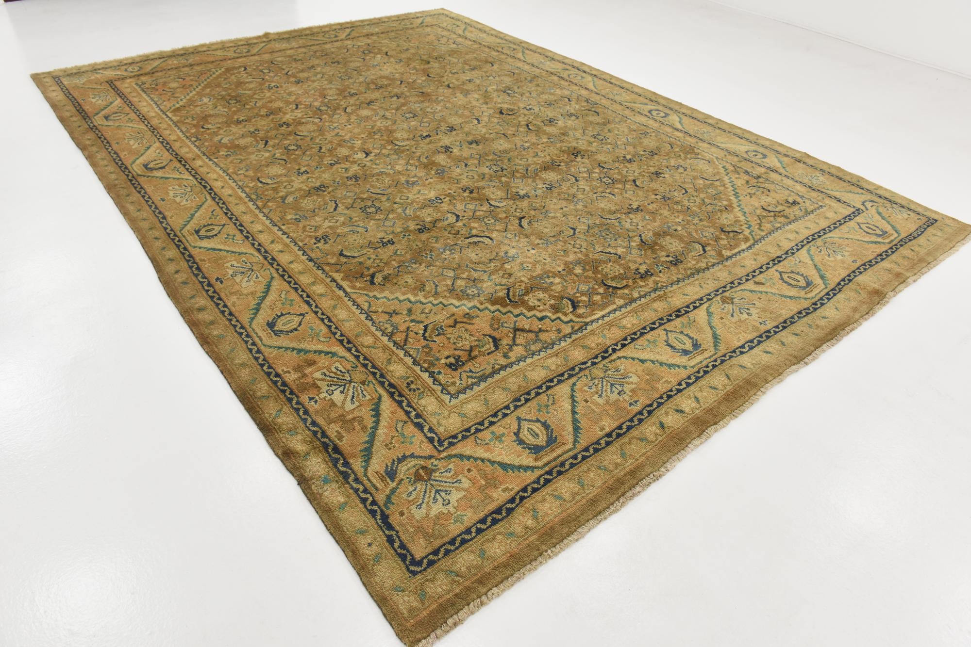 9' 3 x 12' 10 Hand Knotted Farahan Persian Wool Rug
