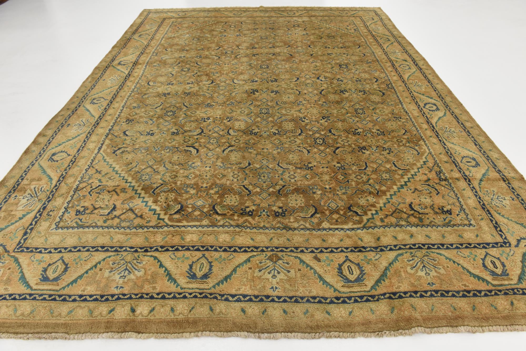9' 3 x 12' 10 Hand Knotted Farahan Persian Wool Rug