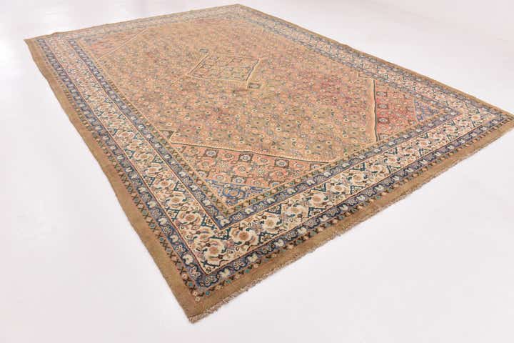 9' 9 x 13' 5 Hand Knotted Farahan Persian Wool Rug