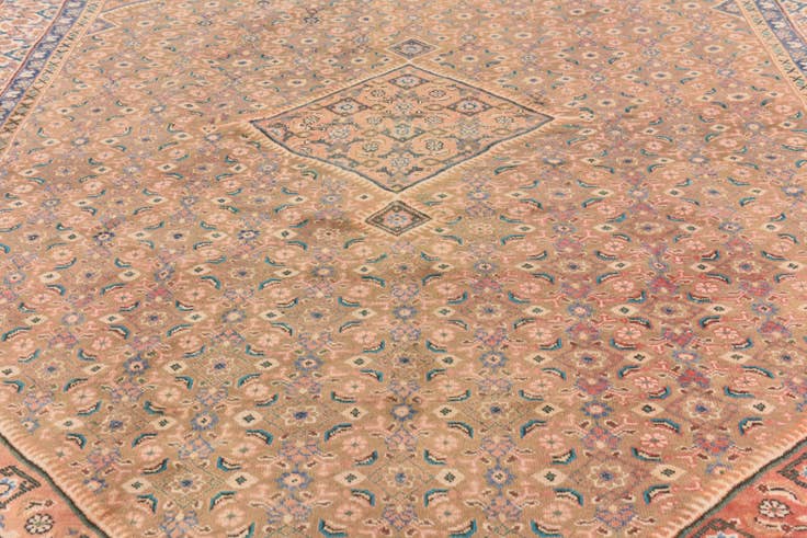 Detail image of 9' 9 x 13' 5 Hand Knotted Farahan Persian Wool Rug