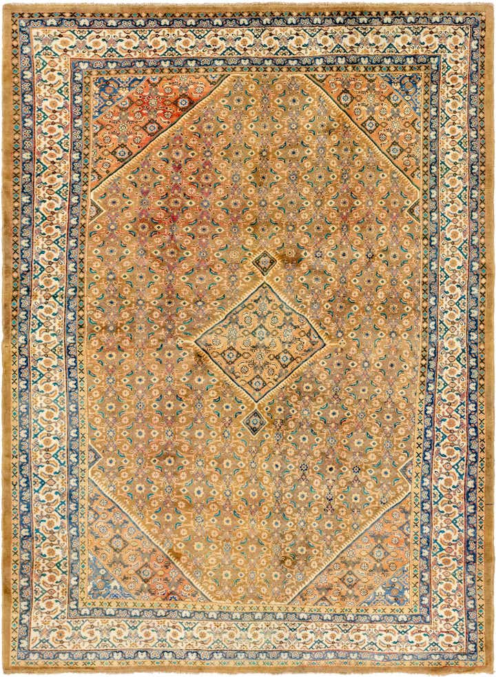 9' 9 x 13' 5 Hand Knotted Farahan Persian Wool Rug