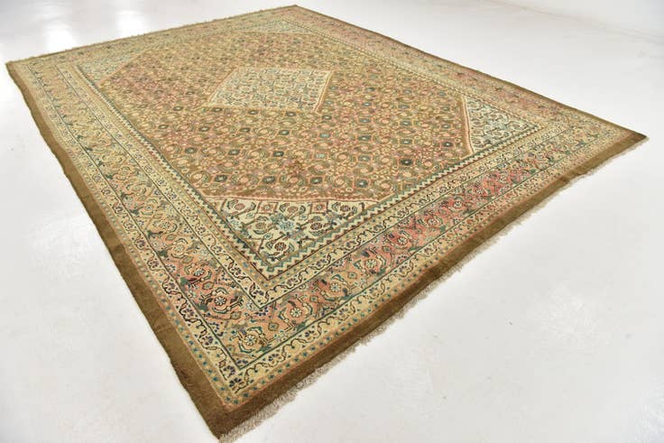 Detail image of 10' 3 x 13' 3 Hand Knotted Farahan Persian Wool Rug