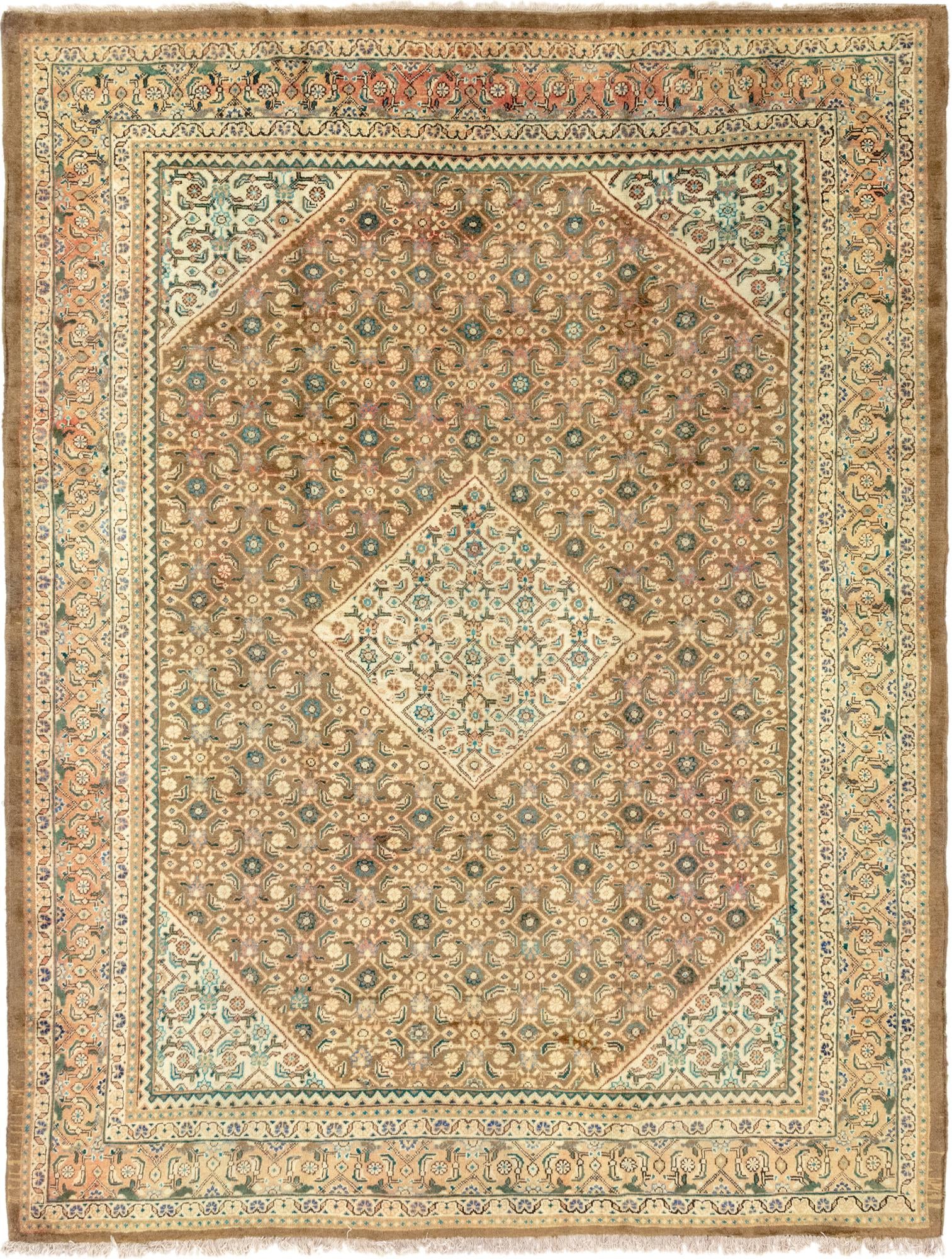 10' 3 x 13' 3 Hand Knotted Farahan Persian Wool Rug