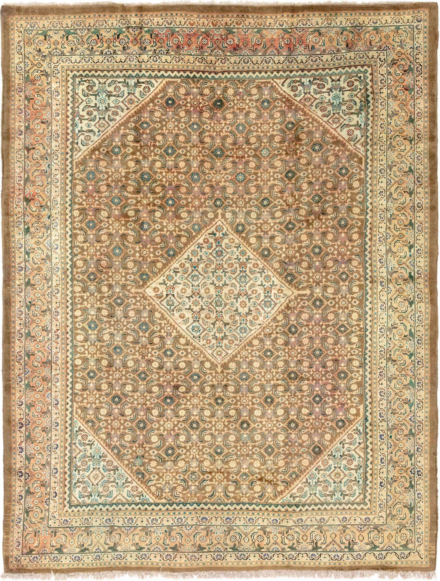 10' 3 x 13' 3 Hand Knotted Farahan Persian Wool Rug