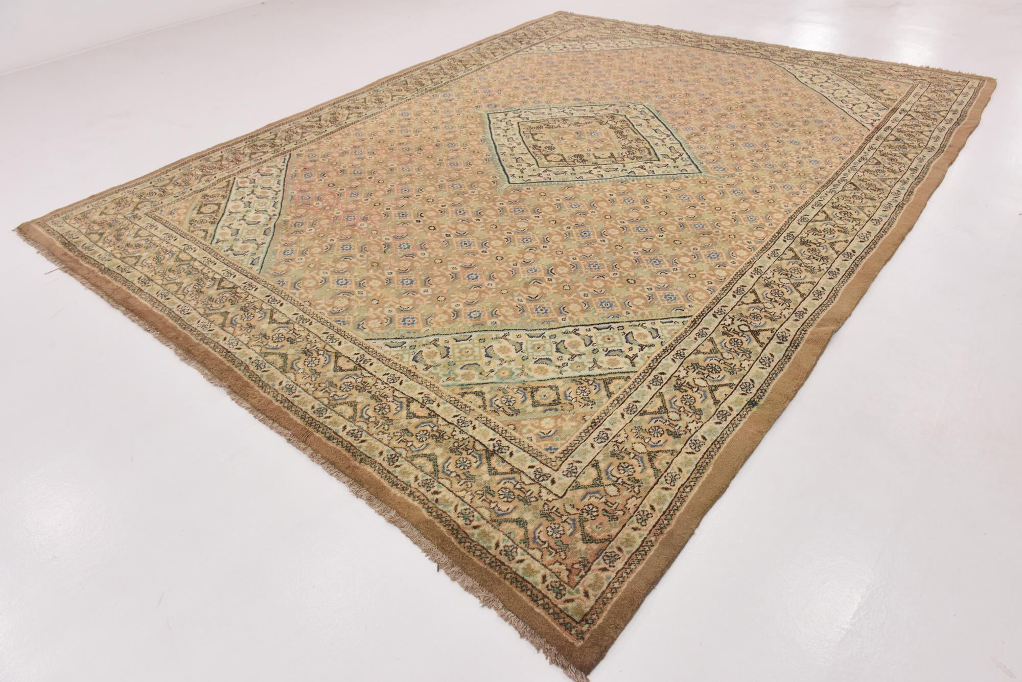 9' 10 x 13' 2 Hand Knotted Farahan Persian Wool Rug