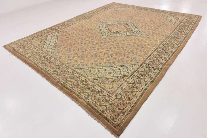 9' 10 x 13' 2 Hand Knotted Farahan Persian Wool Rug