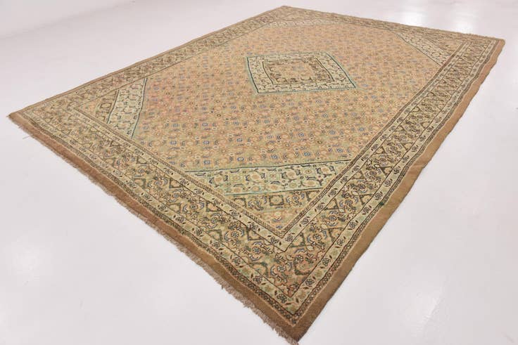 Detail image of 9' 10 x 13' 2 Hand Knotted Farahan Persian Wool Rug
