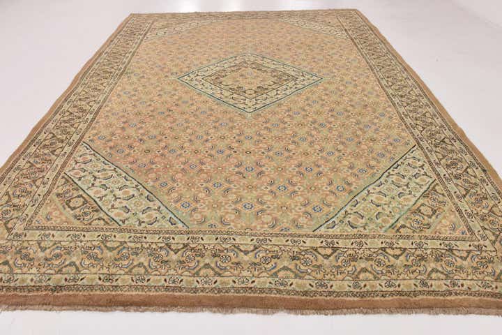 9' 10 x 13' 2 Hand Knotted Farahan Persian Wool Rug