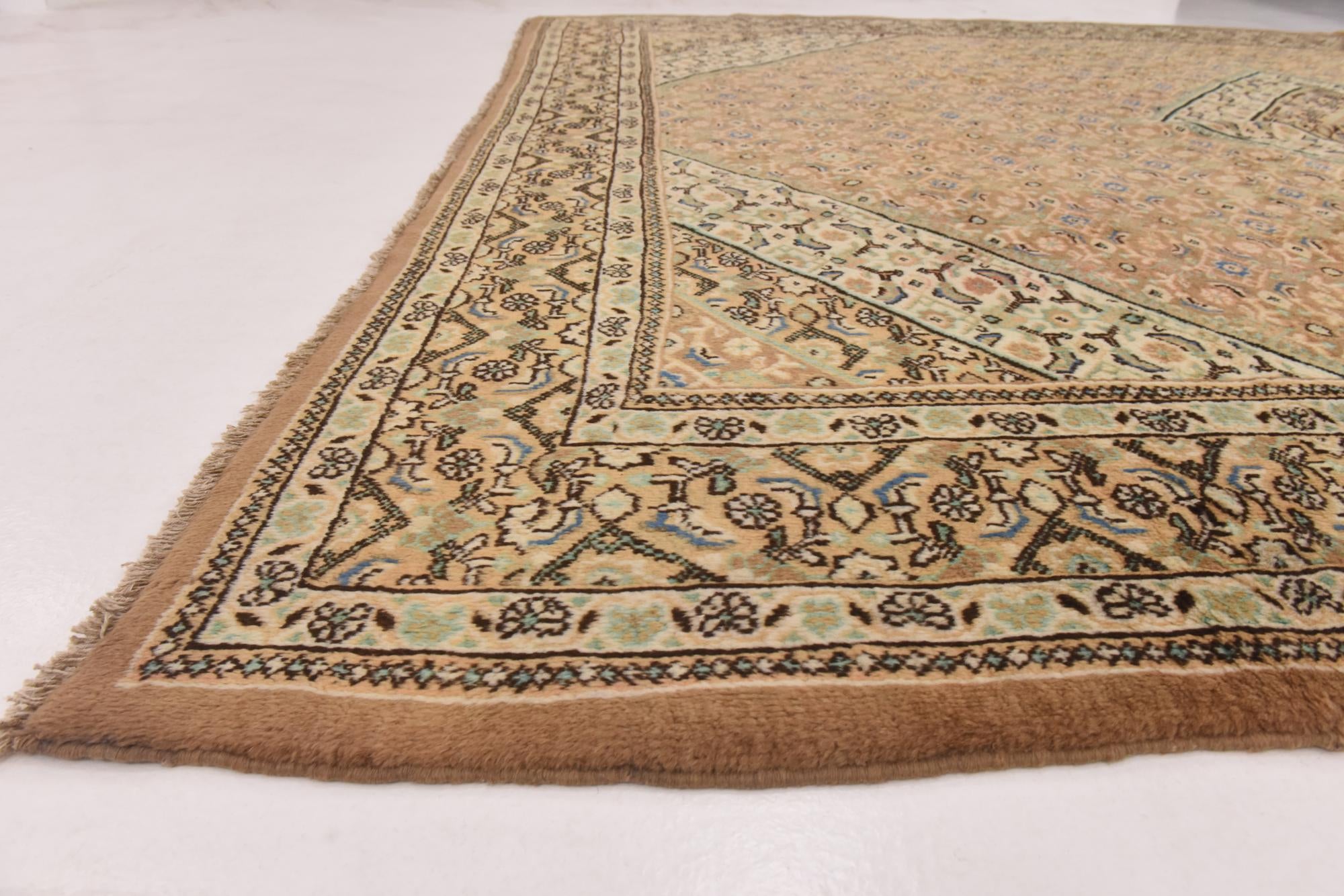 9' 10 x 13' 2 Hand Knotted Farahan Persian Wool Rug