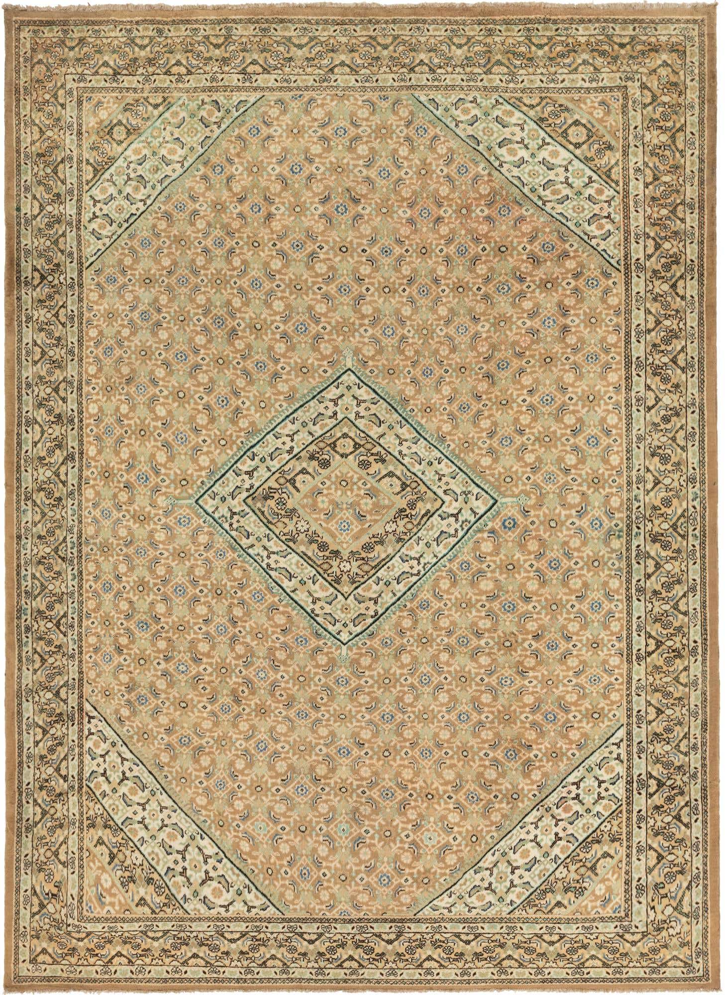 9' 10 x 13' 2 Hand Knotted Farahan Persian Wool Rug