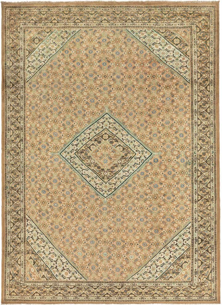 9' 10 x 13' 2 Hand Knotted Farahan Persian Wool Rug