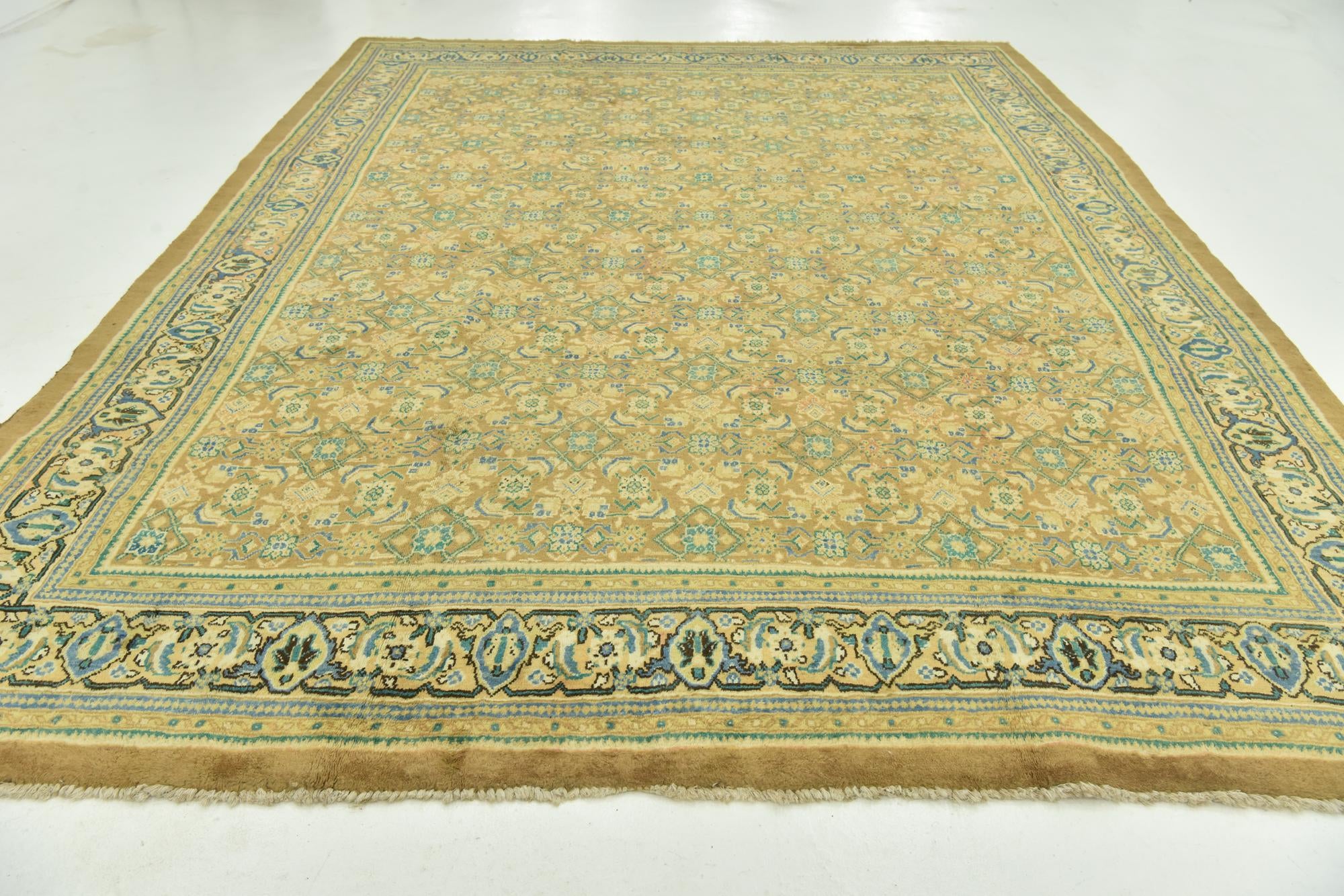 295cm x 410cm anudado a mano Farahan Alfombra Persa Lana