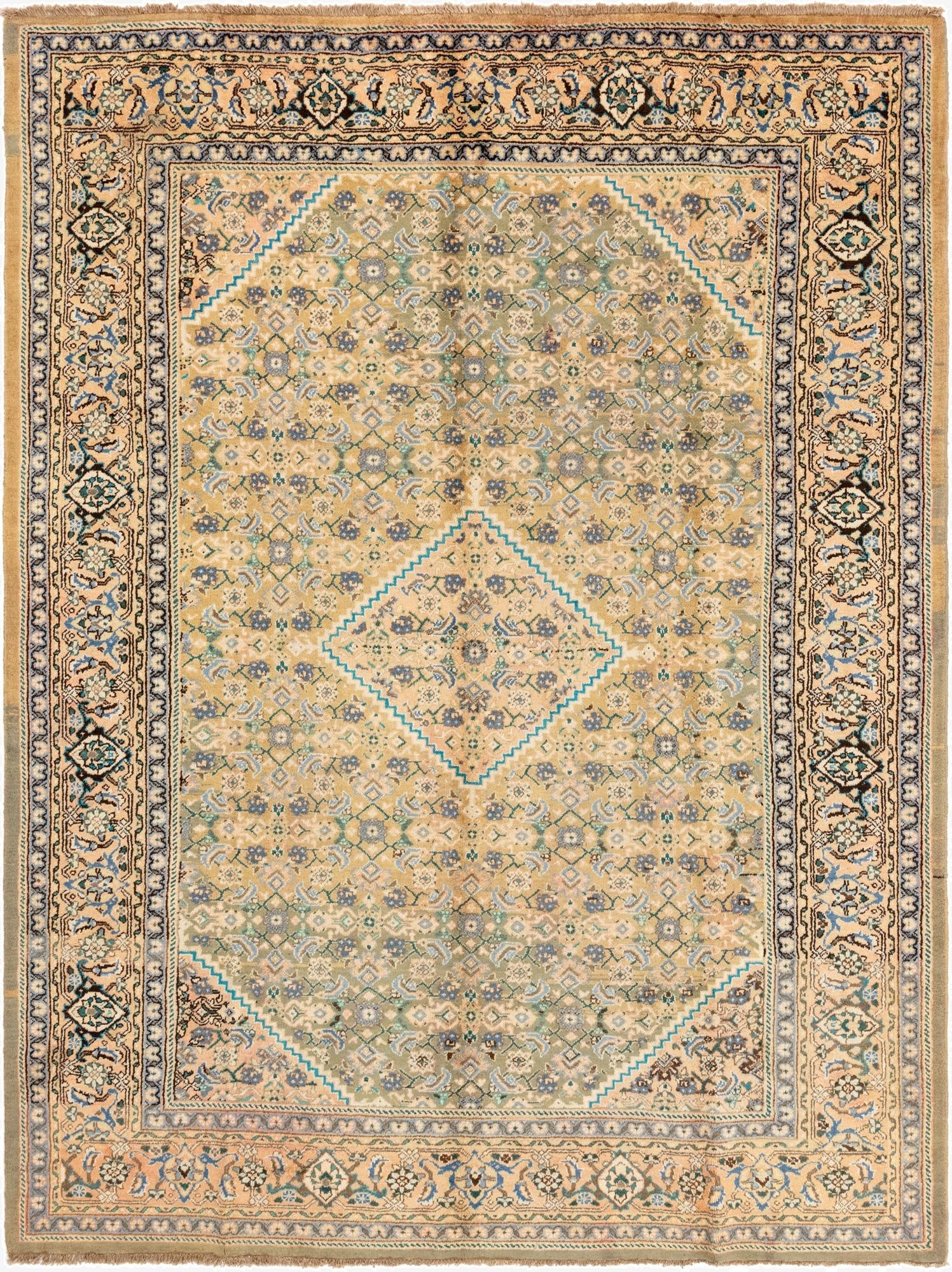 9' 10 x 13' 4  Hand Knotted Farahan Persian Wool Rug