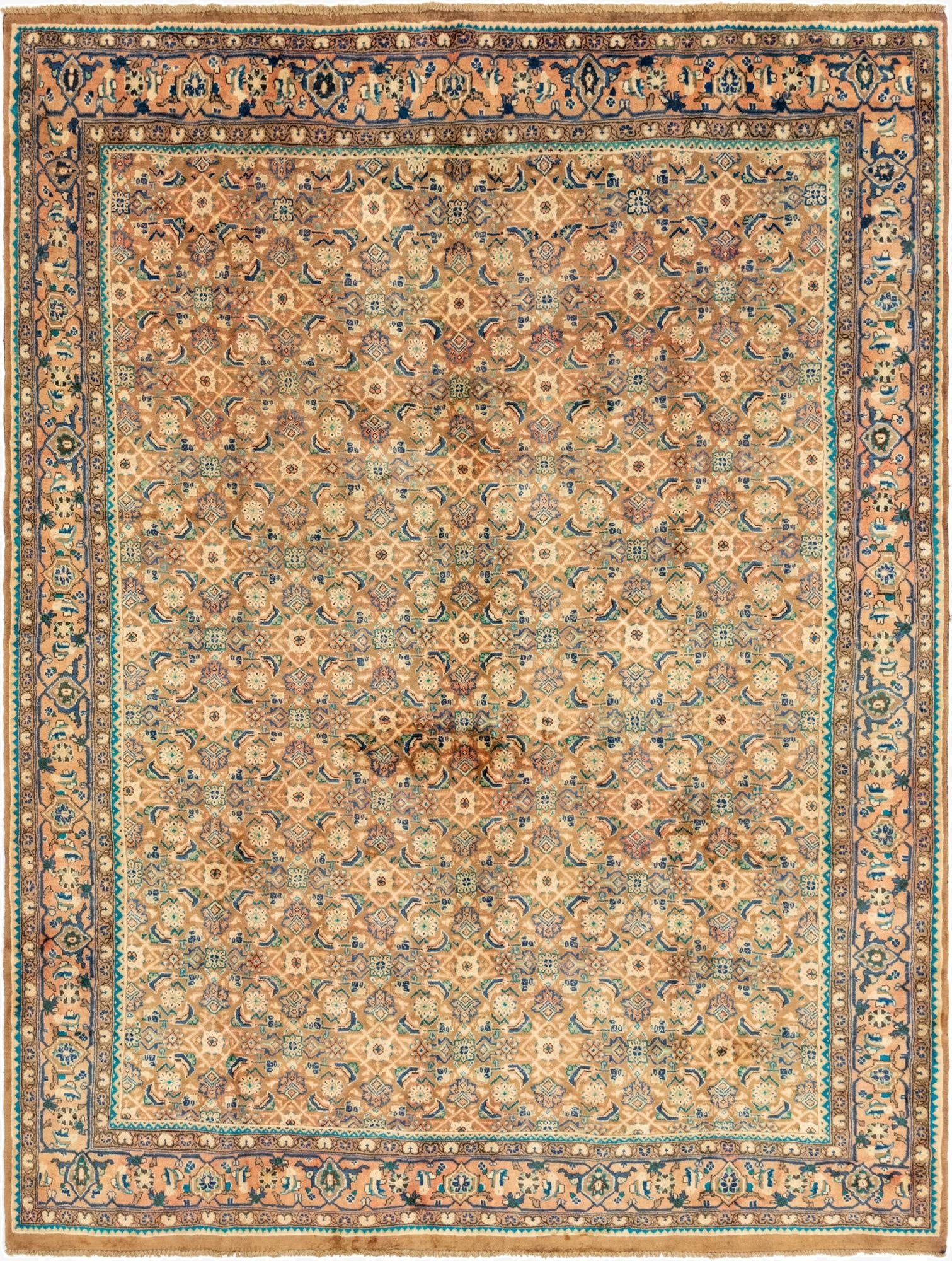 9' 10 x 12' 10  Hand Knotted Farahan Persian Wool Rug