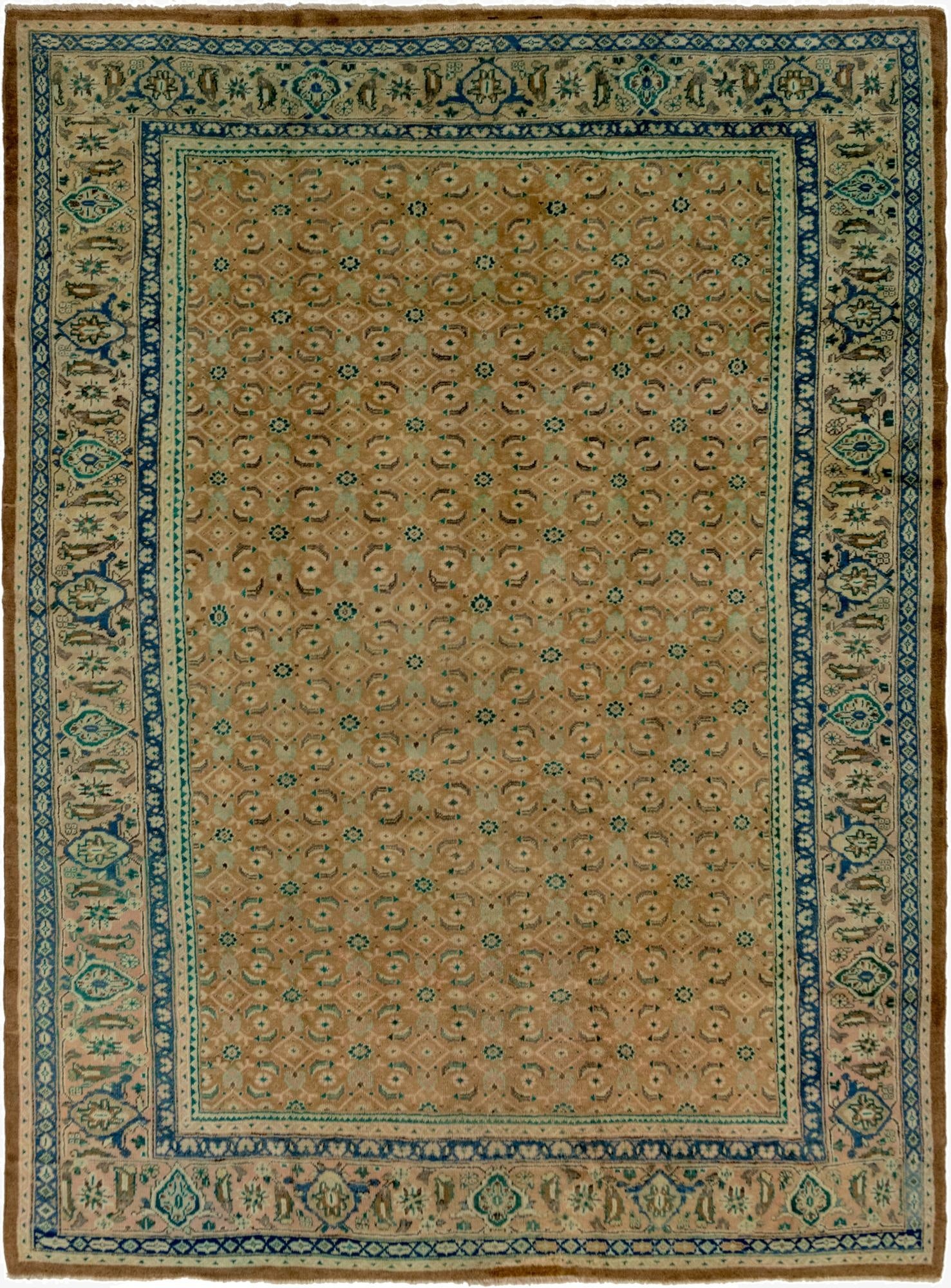 9' 8 x 13' 2  Hand Knotted Farahan Persian Wool Rug