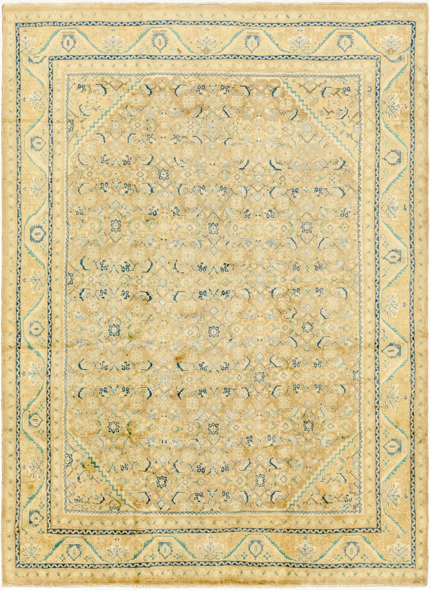 9' 3 x 12' 10  Hand Knotted Farahan Persian Wool Rug