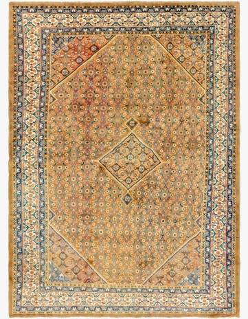 9' 9 x 13' 5 Hand Knotted Farahan Persian Wool Rug