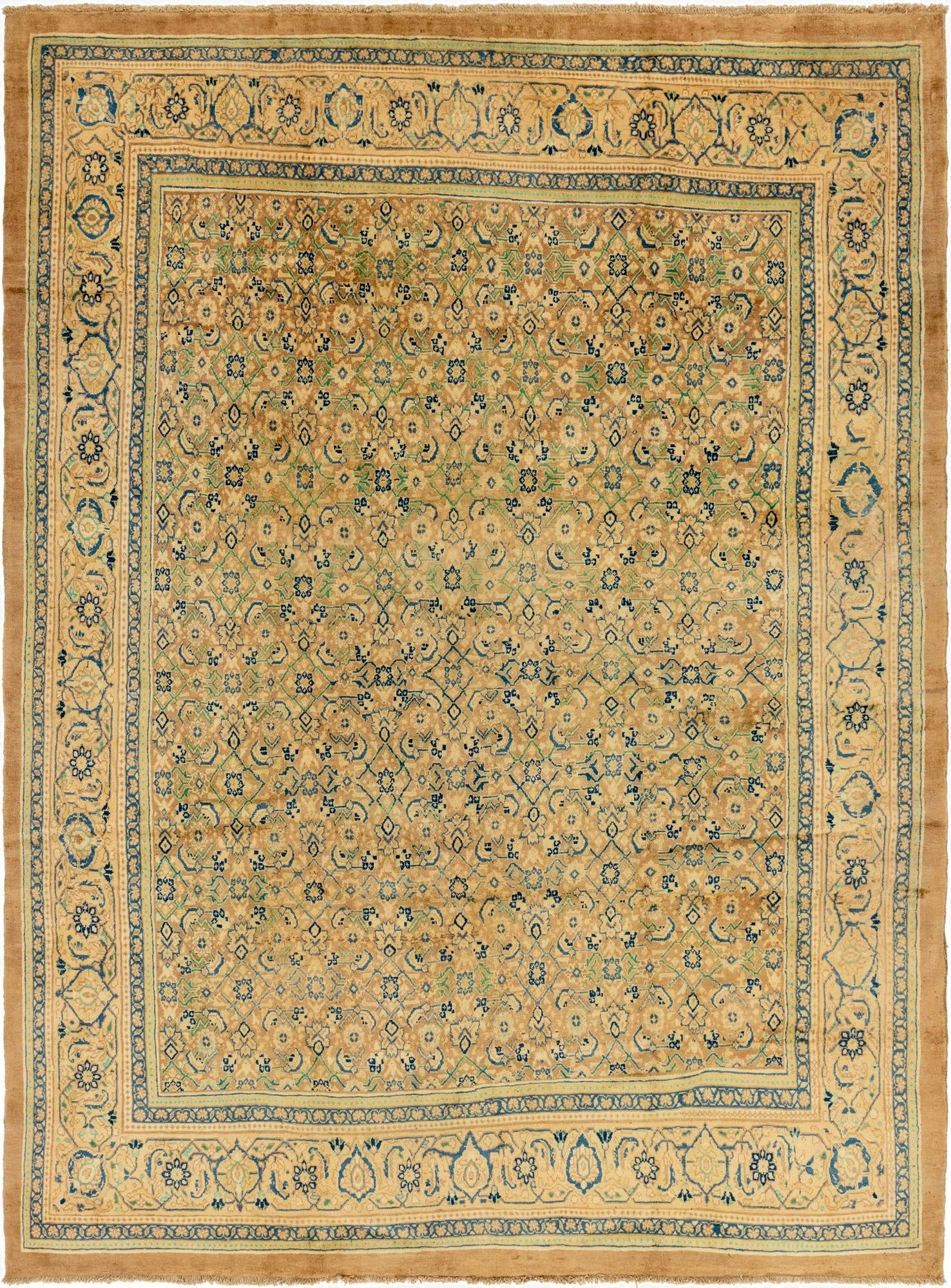 9' 9 x 13'  Hand Knotted Farahan Persian Wool Rug