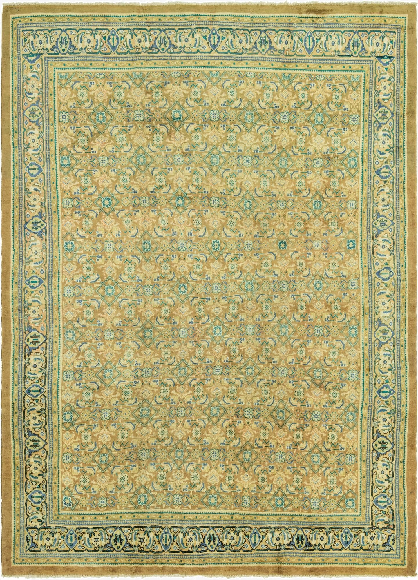 9' 9 x 13' 6  Hand Knotted Farahan Persian Wool Rug