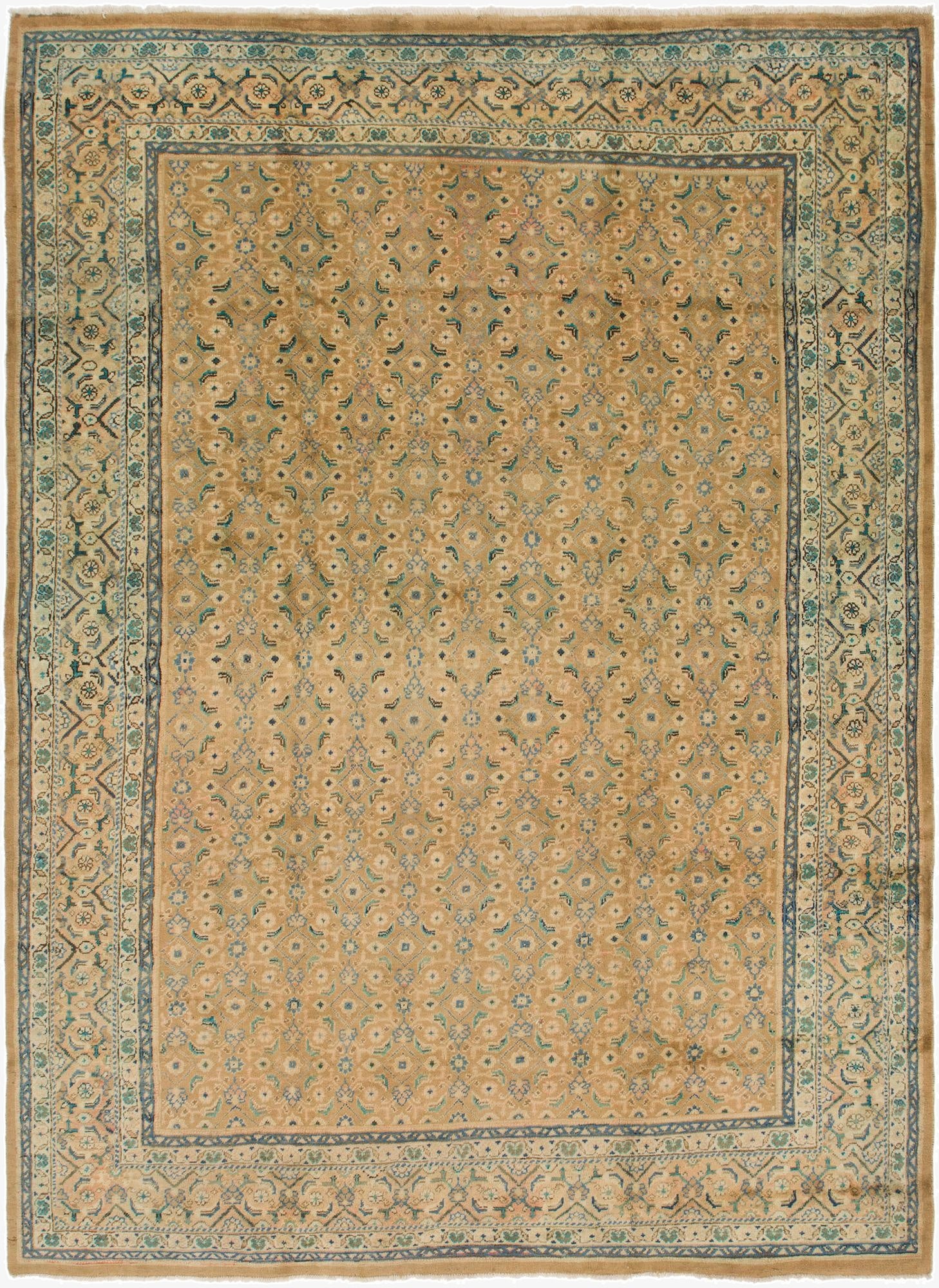 9' 9 x 13' 2  Hand Knotted Farahan Persian Wool Rug