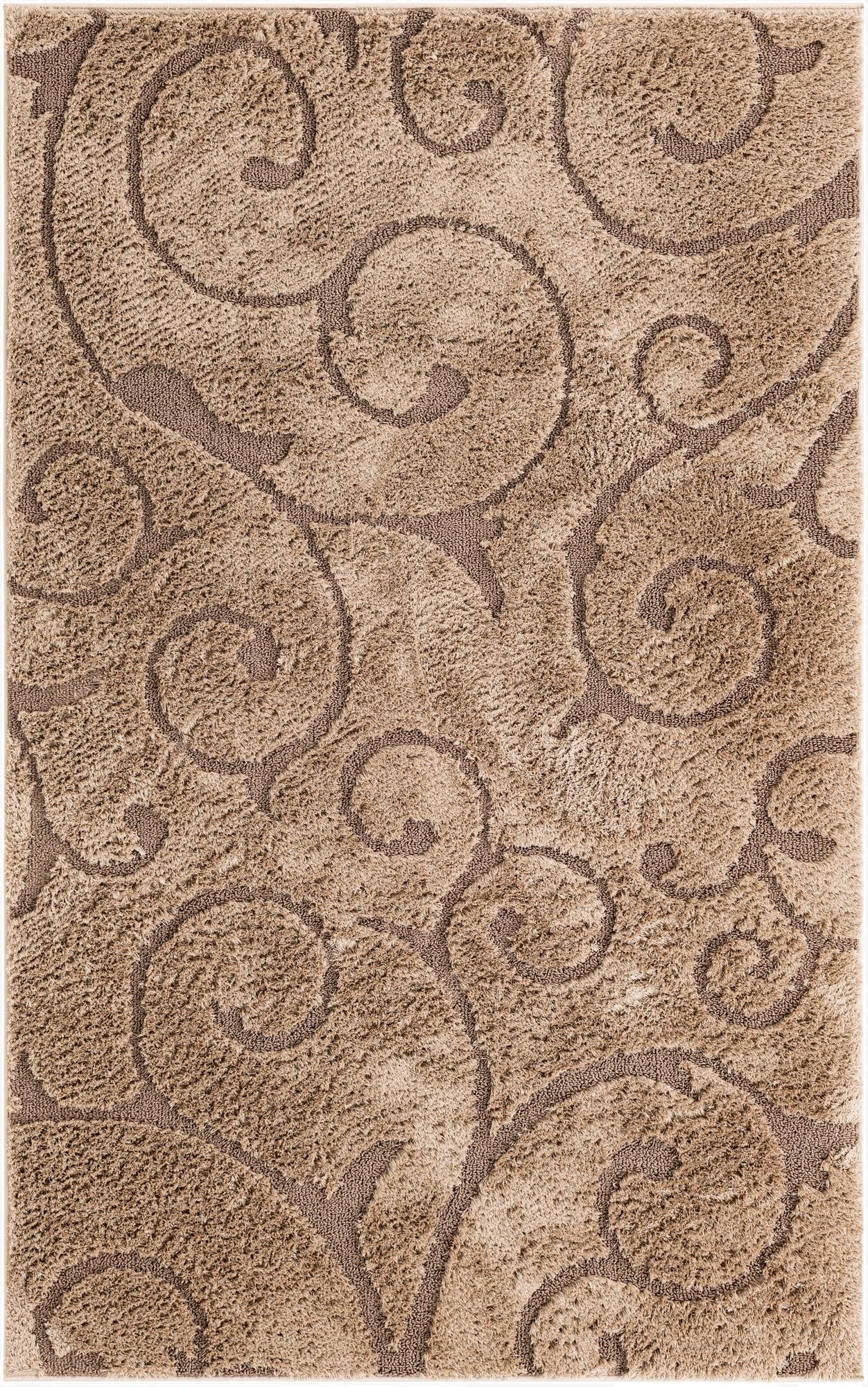 5' x 8' Floral Shag Rug