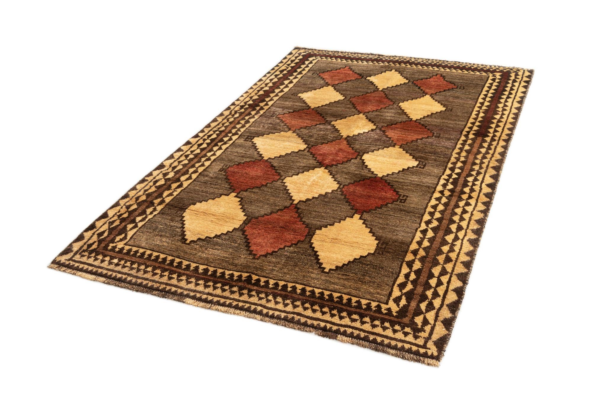 4' 6 x 7' 7 Gabbeh Wool Rug