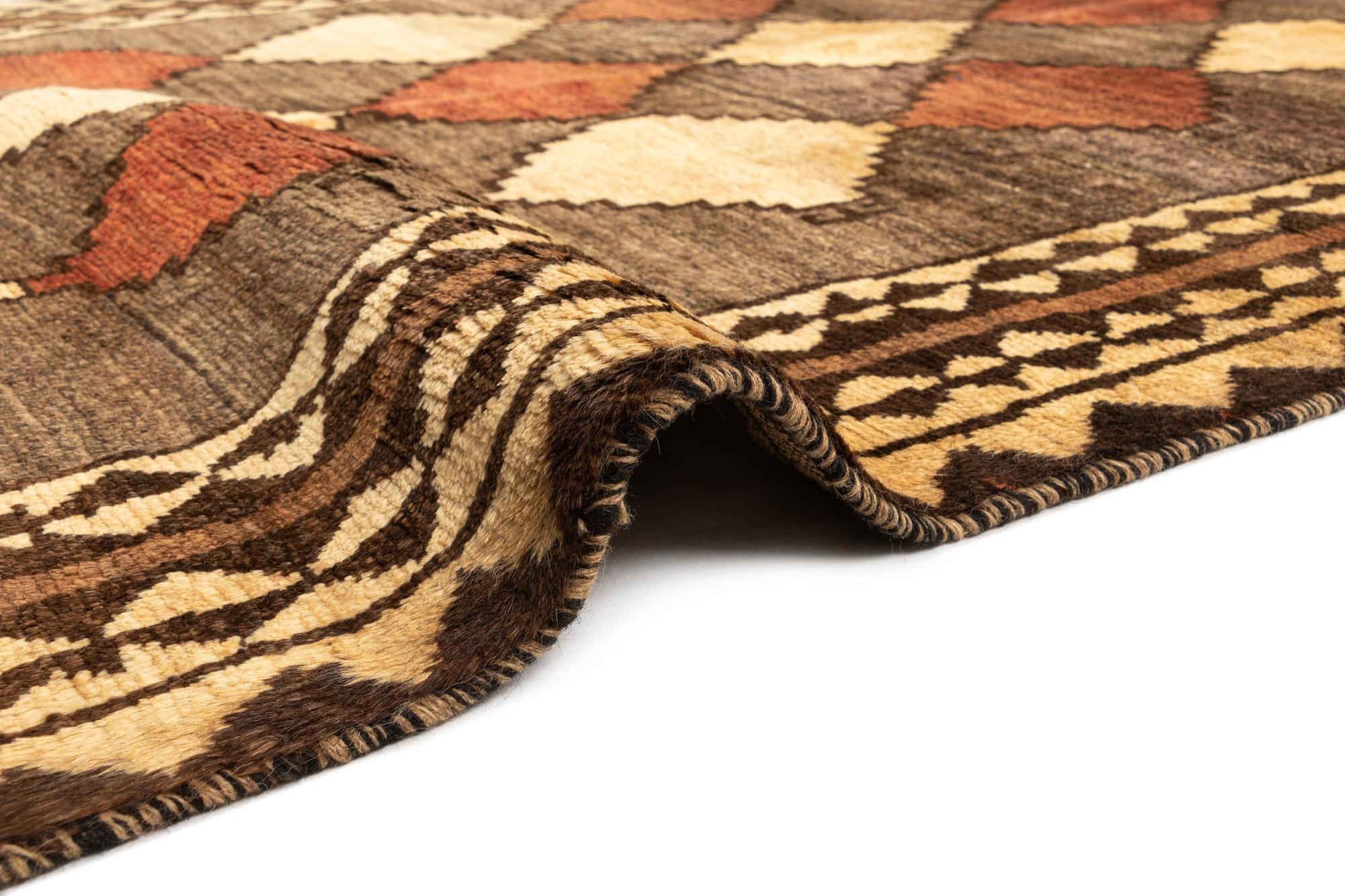 4' 6 x 7' 7 Gabbeh Wool Rug