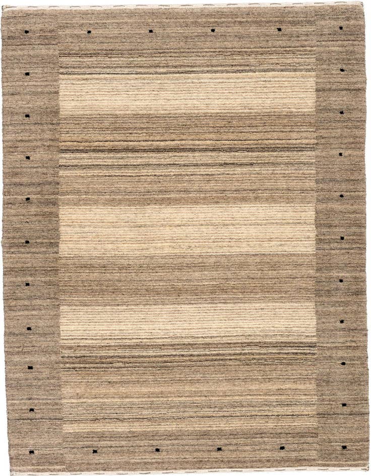 Detail image of 2' 5 x 4' 8 Hand Knotted Gabbeh Wool Rug
