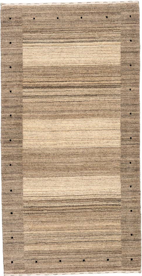 Detail image of 2' 5 x 4' 8 Hand Knotted Gabbeh Wool Rug