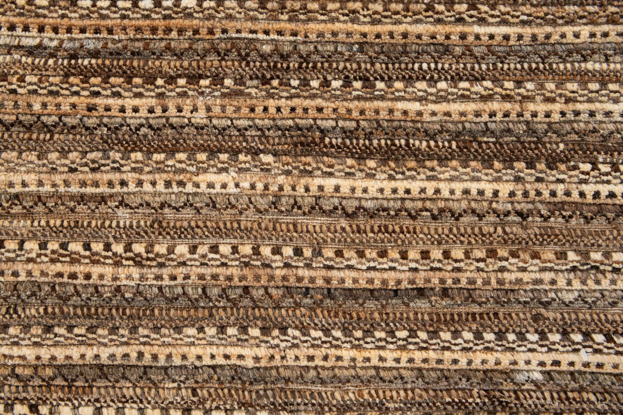 4' 6 x 6' 5 Hand Knotted Gabbeh Wool Rug