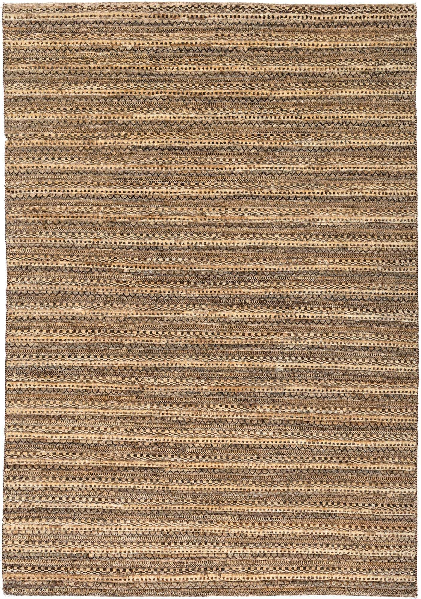 4' 6 x 6' 5 Hand Knotted Gabbeh Wool Rug