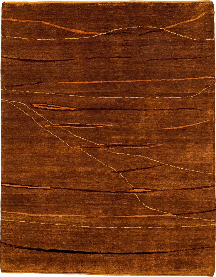 Detail image of 4' 10 x 6' 10 Hand Knotted Gabbeh Wool Rug