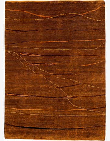 4' 10 x 6' 10 Hand Knotted Gabbeh Wool Rug